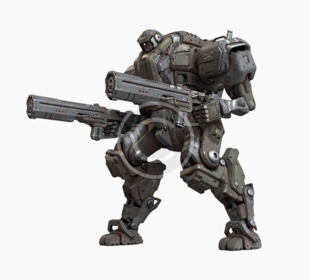 Sci-fi mech soldier